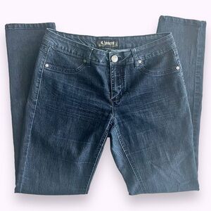 Dark Blue Stretch Denim Jeans.